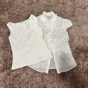 white 2-piece Anne Fontaine top!!
